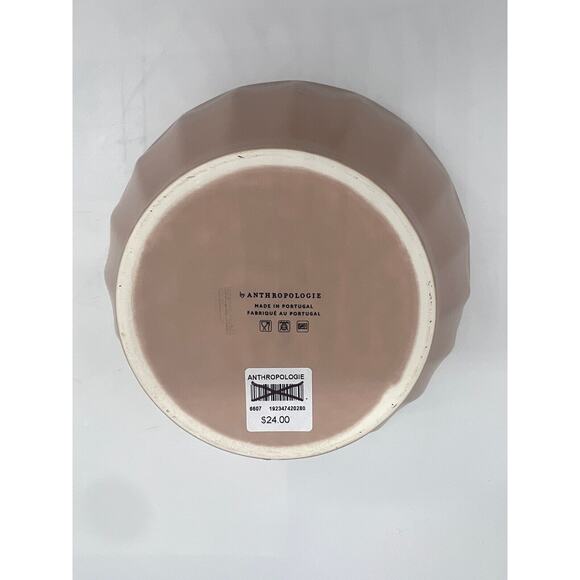 Set of 2 Anthropologie Matte Latte Serving Bowl Pink - Picture 3 of 4